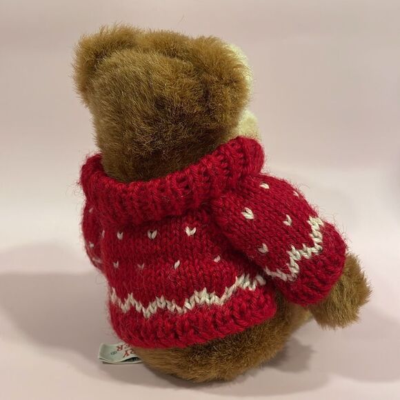 Vintage 1995 Mary Meyer Light Brown Teddy Bear with Red & White Sweater EUC 11” - Picture 3 of 7